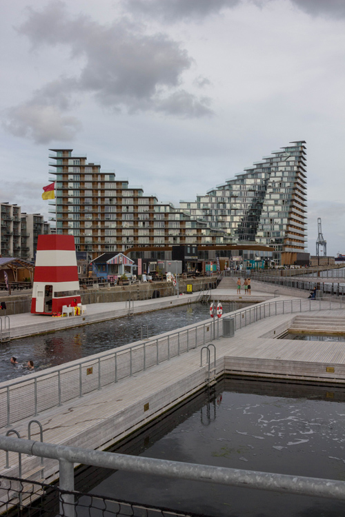 Aarhus docklands watersport fun and avantgarde architecture map on
